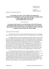 Statement by the Delegation of the Russian Federation in response to the update by Ambassador Martin Sajdik and to the report by Ambassador Ertugrul Apakar