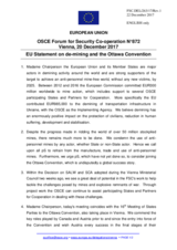 Statement by the Estonian EU Presidency on the 16th meeting of the States Parties to the Ottawa Convention, being held in Vienna from 18 to 21 December 2017