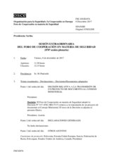 Diario de la 870ª Sesión extraordinaria del Foro de Cooperación en materia de Seguridad  