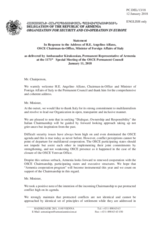 Statement by the Delegation of Armenia in response to the address by the Chairperson-in-Office of the OSCE, Minister of Foreign Affairs and International Cooperation of Italy, H.E. Angelino Alfano