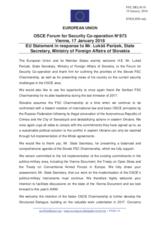 Statement by the Bulgarian EU Presidency in response to the statement by Mr. Lukáš Parízek, State Secretary of the Ministry of Foreign Affairs of Slovakia