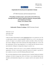 Opening Remarks by Amb. Thomas Greminger