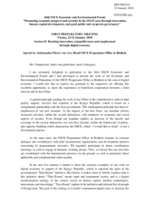 Speech by Amb. Pierre von Arx, Head 