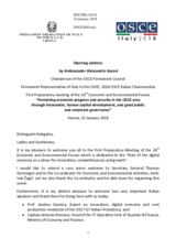 Opening Address by Amb. Alessandro Azzoni, Chairperson of the OSCE Permanent Council