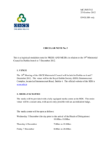 2012 Ministerial Council: Information for the Media