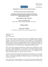 Closing Remarks by Amb. Vuk Žugić