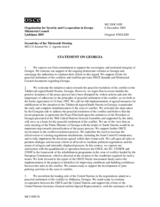 Ljubljana Ministerial Statement on Georgia