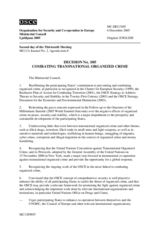 Ljubljana Ministerial Decision No. 3 on combating transnational organized crime