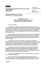 Ljubljana Ministerial Decision No. 3 on combating transnational organized crime (es)