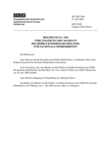 Ministerial Council Decision No. 1/04 (de)