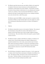 Establishment of the CSCE Mission to Tajikistan