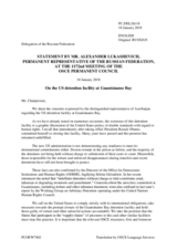 Statement by the Delegation of the Russian Federation on the human rights violations at the Guantánamo Bay detention facility