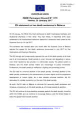 Statement by the Bulgarian EU Presidency on the death penalty in Belarus