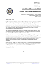 Statement by the Delegation of the United States of America in response to the statement by the Bulgarian EU Presidency on the death penalty in Belarus