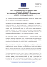 Statement by the Bulgarian EU Presidency in response to the presentations by Mr. M. Saarelainen, by Colonel V. Revenko and by Mr. R. Mossinkoff