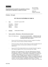 Journal de la 875ème séance plénière du Forum