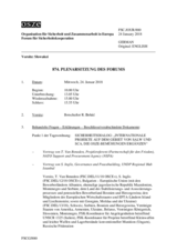 Journal der 874. Plenarsitzung des Forums