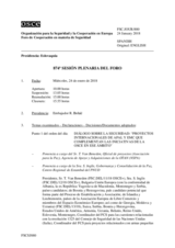 Diario de la 874ª Sesión plenaria del Foro de Cooperación en materia de Seguridad  