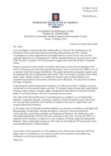 Statement by the Delegation of Norway in response to the presentations by the Chairpersons of the Security Committee, of the Economic and Environmental Committee and of the Human Dimension Committee