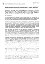 Statement by the Delegation of Slovenia in response to the presentations by Mr. L. Zerbo, by Ambassador M. A. Accili Sabbatini and by Ms. M. Žiaková