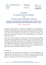 Statement by the Delegation of Romania in response to the presentations by Mr. L. Zerbo, by Ambassador M. A. Accili Sabbatini and by Ms. M. Žiaková