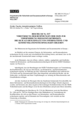Decision No. 5/17 - Enhacing OSCE Efforts to Reduce the Risk of Conflict Stemming from the Use of Information and Communication Technologies