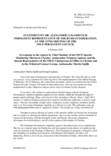 Statement by the Delegation of the Russian Federation in response to the update by Ambassador Martin Sajdik and to the report by Ambassador Ertugrul Apakan
