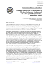 Statement by the Delegation of the United States of America in response to the update by Ambassador Martin Sajdik and to the report by Ambassador Ertugrul Apakan