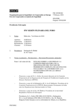 Diario de la 876ª Sesión plenaria del Foro de Cooperación en materia de Seguridad  