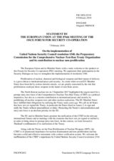 Statement by the Bulgarian EU Presidency in response to the presentations by Mr. L. Zerbo, by Ambassador M. A. Accili Sabbatini and by Ms. M. Žiaková