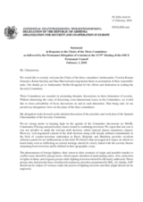 Statement by the Delegation of Armenia in response to the presentations by the Chairpersons of the Security Committee, of the Economic and Environmental Committee and of the Human Dimension Committee