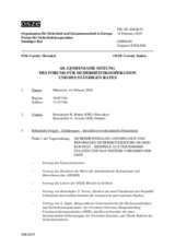 Journal der 68. Gemeinsamen Sitzung des Forums für Sicherheitskooperation und des Ständigen Rates