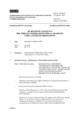 Giornale della 68a Riunione congiunta del Foro di cooperazione per la sicurezza e del Consiglio permanente