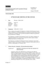 Journal of the 1177th Plenary Meeting of the Permanent Council