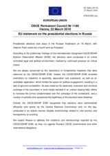 Statement by the Bulgarian EU Presidency on the presidential election in the Russian Federation, held on 18 March 2018