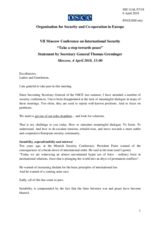 Statement by OSCE Secretary General at the VII Moscow Conference on International Security