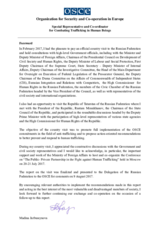 Report by OSCE Special Representative and Co-ordinator for Combating Trafficking in Human Beings, Madina Jarbussynova, following her official visit to the Russian Federation, 6-11 February 2017.