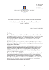 Statement by the Delegation of Norway on the ODIHR’s election observation methodology