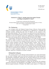 Statement by the Delegation of Ukraine on the Russia’s ongoing aggression against Ukraine and illegal occupation of Crimea