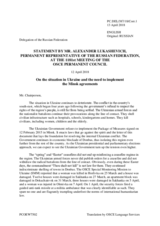 Statement by the Delegation of the Russian Federation on the situation in Ukraine and the need to implement the Minsk agreements