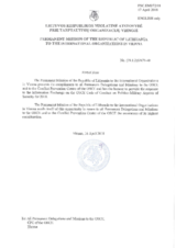Response by the Delegation of Lithuania to the Questionnaire on the Code of Conduct on Politico-Military Aspects of Security