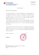 Response by the Delegation of Slovakia to the Questionnaire on the Code of Conduct on Politico-Military Aspects of Security Response by the Delegation of Slovakia to the Questionnaire on the Code of Conduct on Politico-Military Aspects of Security