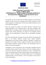 Statement by the Bulgarian EU Presidency on illegal elections in the temporarily occupied Autonomous Republic of Crimea and city of Sevastopol, Ukraine 