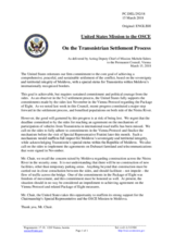 Statement by the Delegation of the United States of America in response to the current issue on recent developments in the Transdniestrian settlement process in Moldova, raised at the 1178th Permanent Council meeting held on 8 March 2018