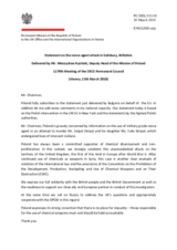 Statement by the Delegation of Poland on the nerve agent attack in Salisbury, United Kingdom