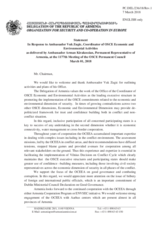 Statement by the Delegation of Armenia in response to the report by the Co-ordinator of OSCE Economic and Environmental Activities, Ambassador Vuk Žugić