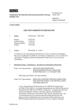 Journal der 1184. Plenarsitzung des Ständigen Rates 