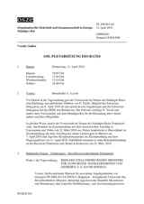 Journal der 1181. Plenarsitzung des Ständigen Rates 