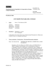 Diario de la 1176ª Sesión plenaria del Consejo Permanente 