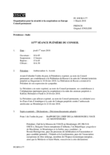 Journal de la 1177ème séance plénière du Conseil